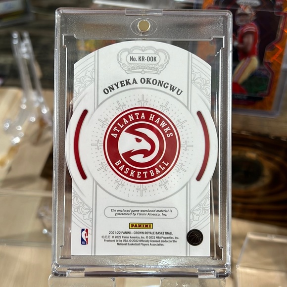 Encased Onyeka okongwu round table crown royale patch rookie Atlanta hawks - Picture 2 of 4
